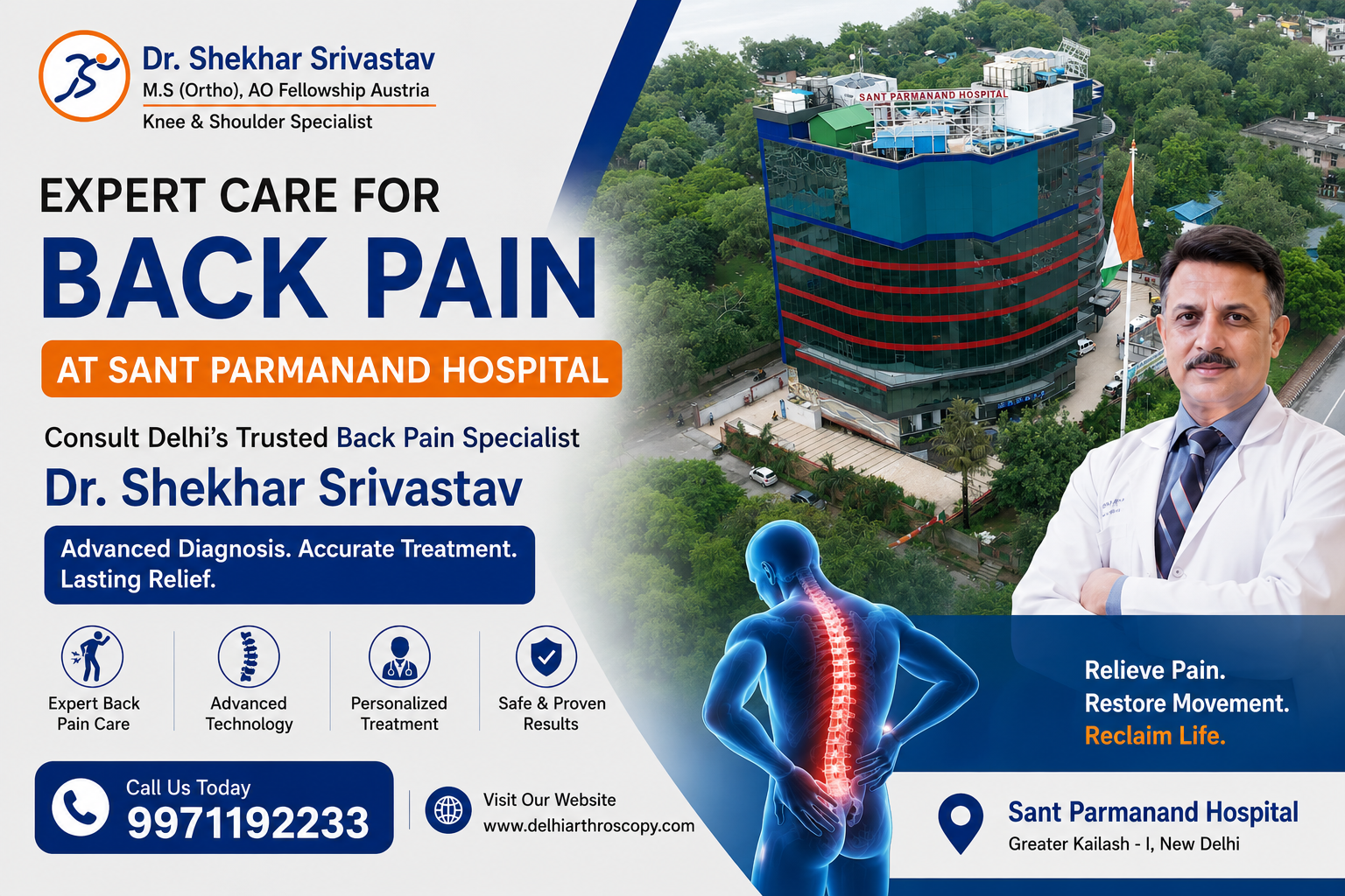 Back Pain Specialist at Sant Parmanand Hospital