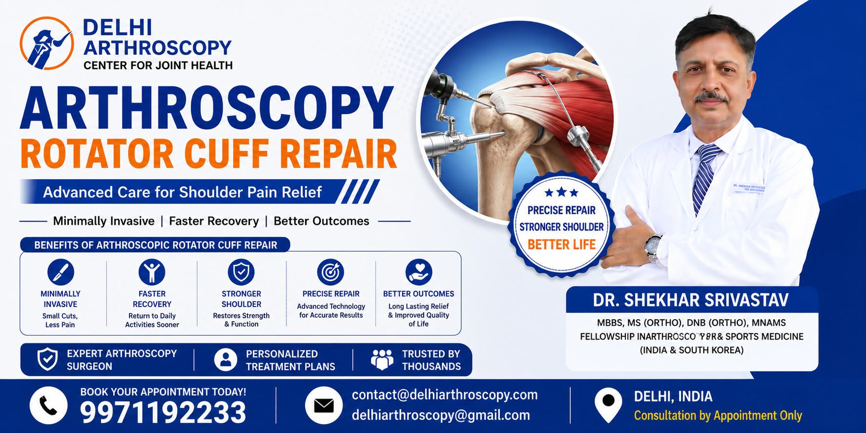 Arthroscopy Rotator Cuff Repair by Dr Shekhar Srivastav